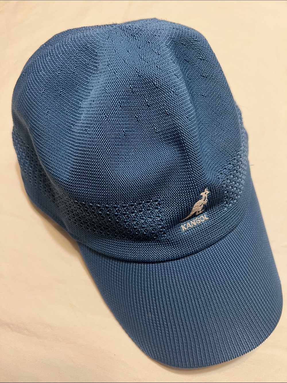 Kangol Sky Blue Knit Baseball Cap with Logo